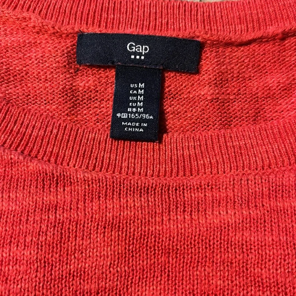 Gap lightweight knitting sweater cotton Sz M heather orange - Picture 5 of 13
